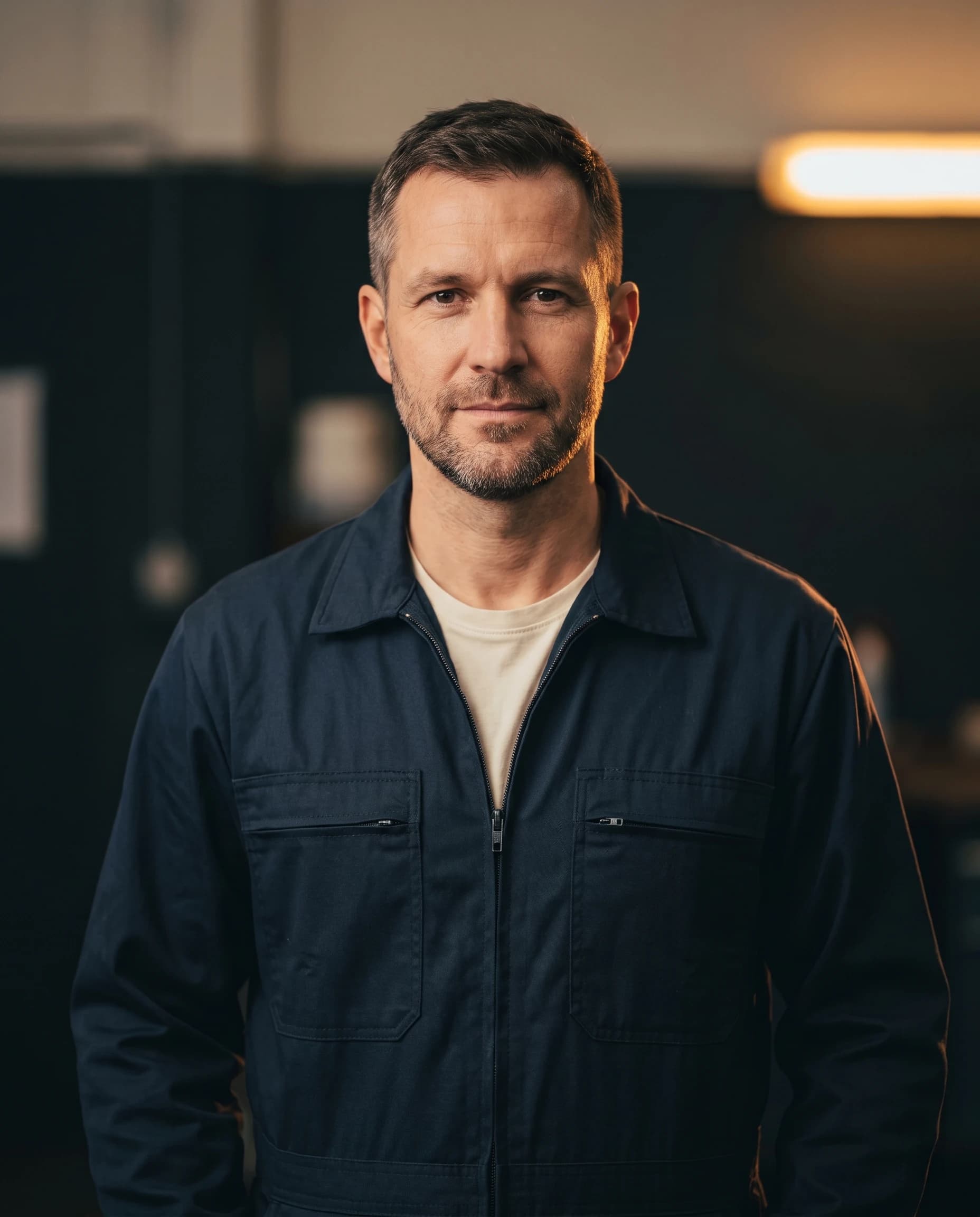 Inhaber Stefan Beck in der Werkstatt